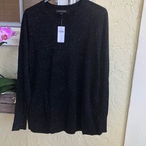 NWT Black sweater with golden sparkles